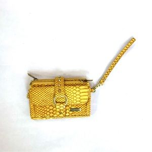 Pouchee Snake Embossed Wristlet